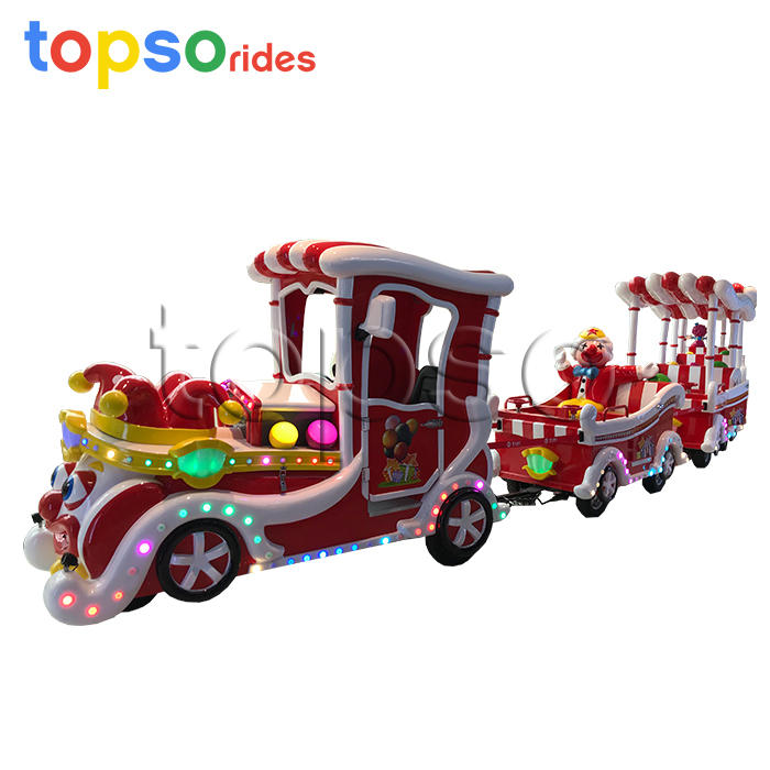 clown trackless train