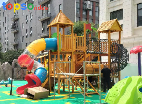 kids playground plastic slides