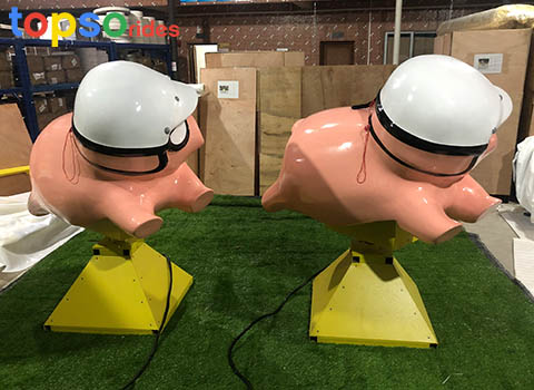 Inflatable Pink Pig Rides