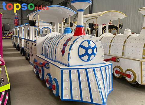 Fiberglass trackless train